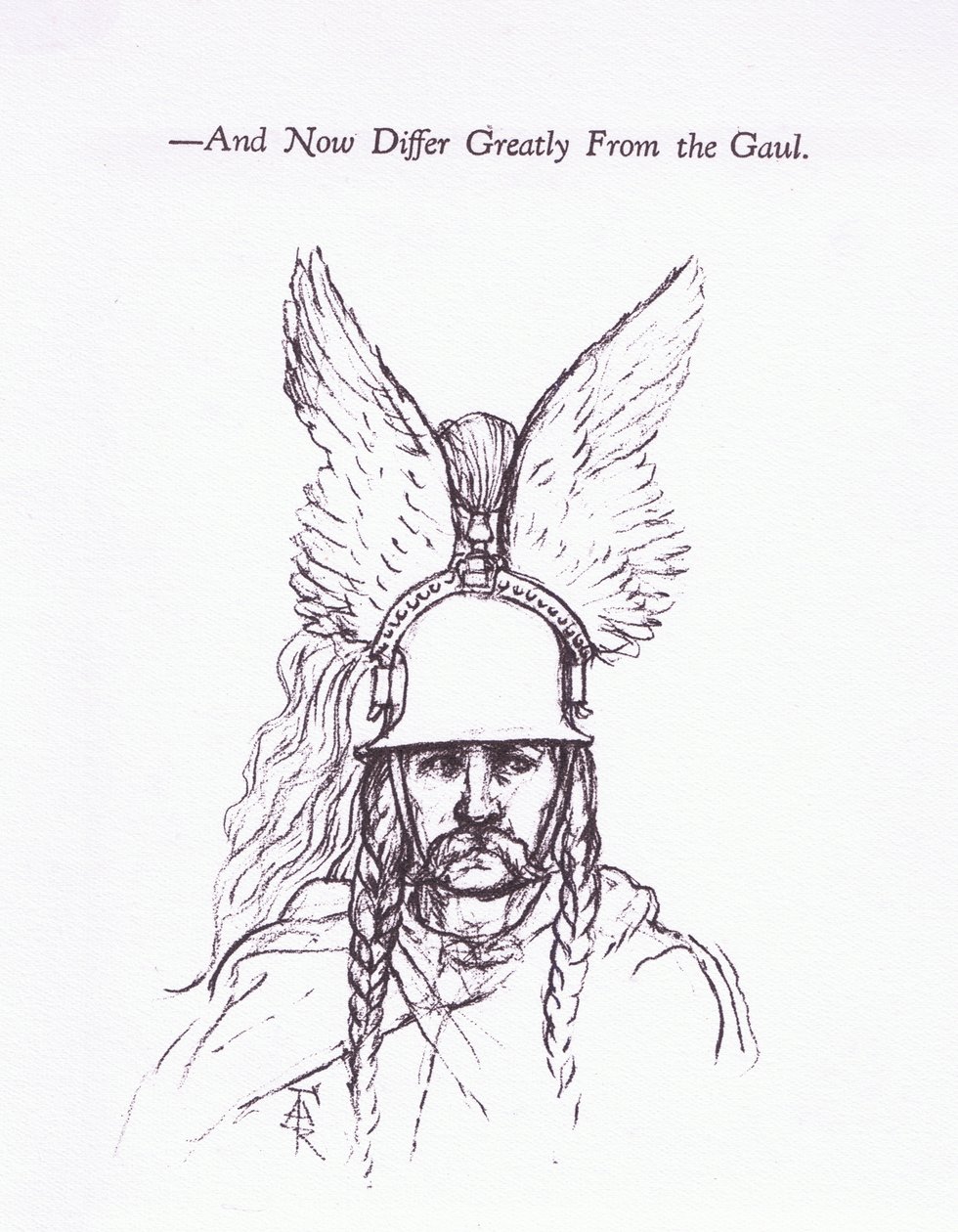 ガリア人の首長、1928年のローマの兵士のイラスト 作： アメディー・フォレスティエ