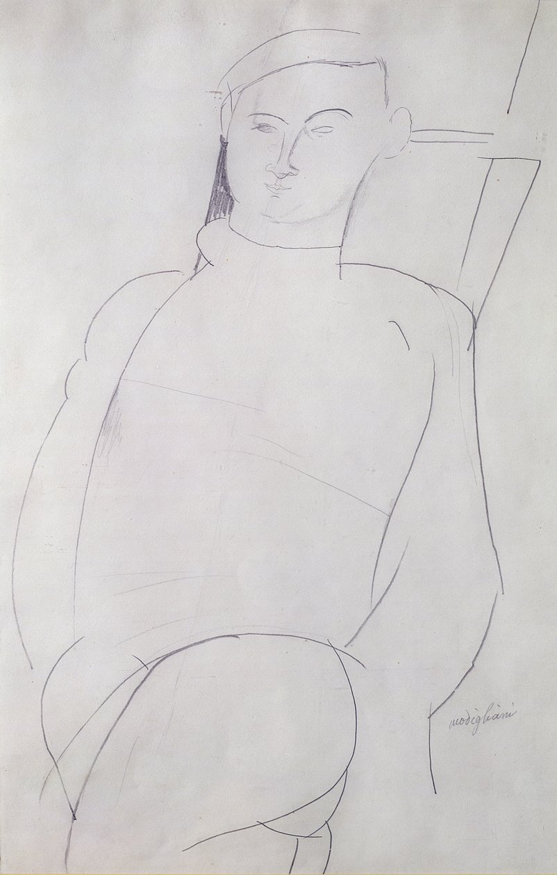 ジャック・リピッツ（1891-1973）c.1917 作： アメデオ・モディリアーニ