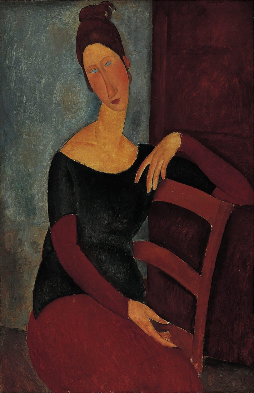 アーティストの妻の肖像— Jeanne Hebuterne。 作： アメデオ・モディリアーニ