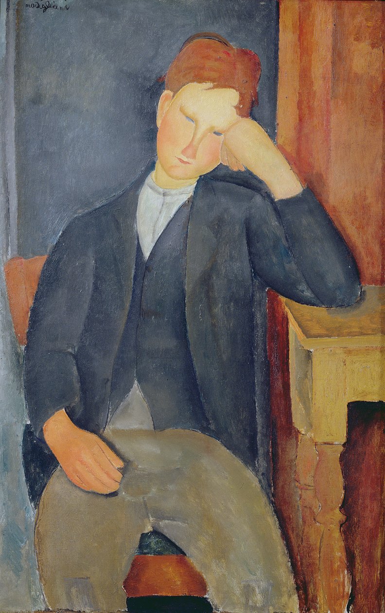 若い見習い、c.1918-19 作： アメデオ・モディリアーニ