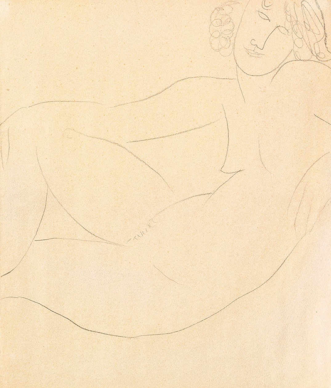 裸の女性アコーディー、1918 作： アメデオ・モディリアーニ