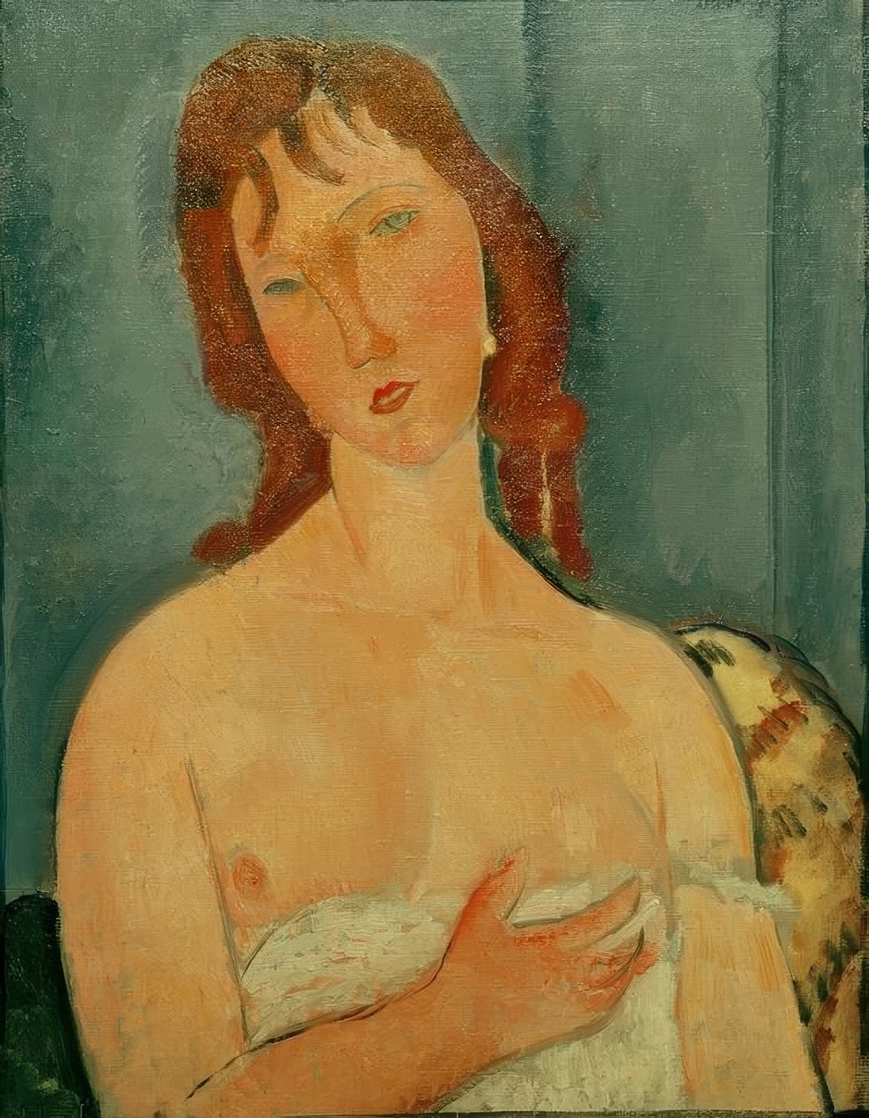 若い女性の肖像画 作： アメデオ・モディリアーニ