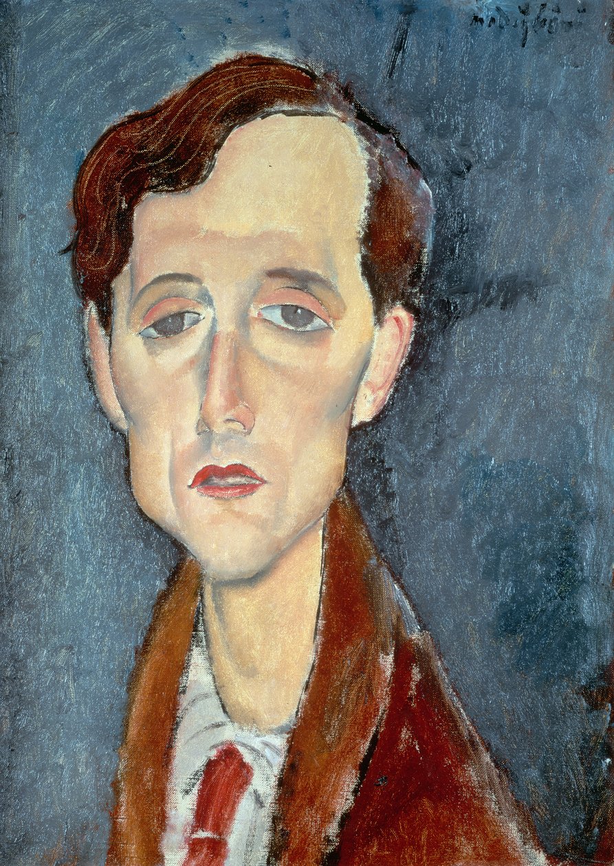 フランツ・ヘレンズの肖像、1919年 作： アメデオ・モディリアーニ
