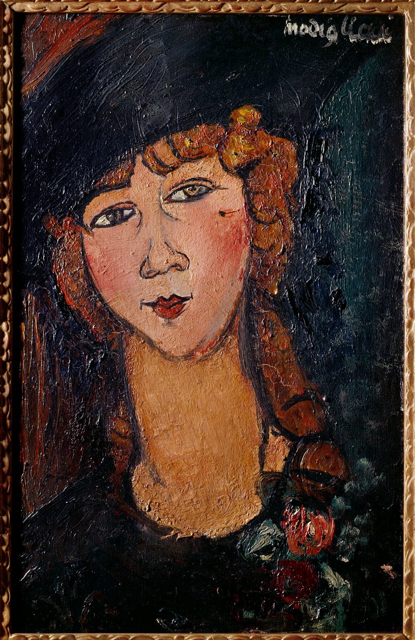 ロロットの肖像 アメデオ・モディリアーニ（1884-1920）の絵画 1917年 日0.35x0.55 m パリ、国立近代美術館 作： アメデオ・モディリアーニ