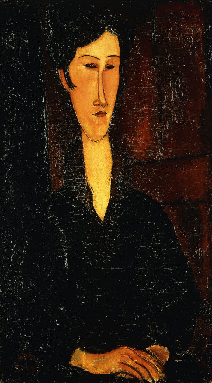 マダム・ズボロフスカの肖像。 Ritratto di Mne Zborowska、1917 作： アメデオ・モディリアーニ