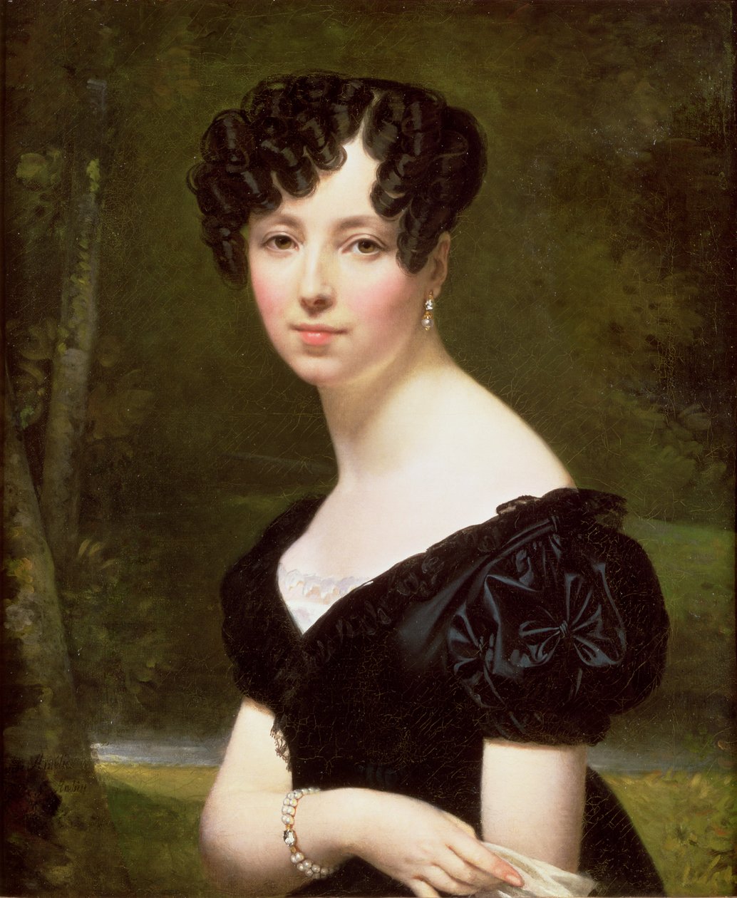 男爵夫人ポンタルバの肖像、1841年 作： アメリルグランドサンオーバン