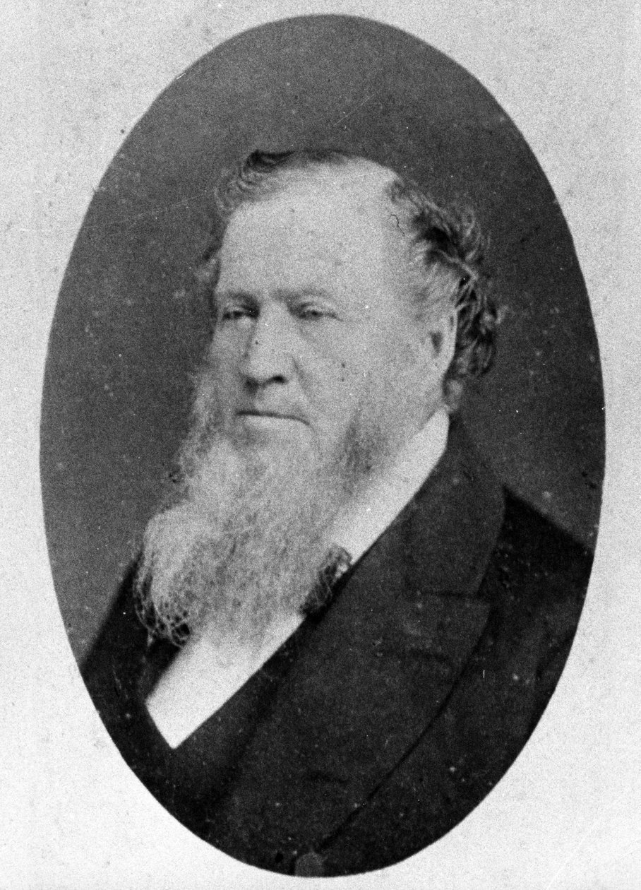 ブリガム・ヤング、1870年頃 作： アメリカの写真家
