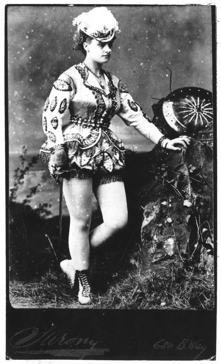 正体不明の女優のカルテドビジット、c.1870-90（アルブメンプリント） 作： アメリカの写真家