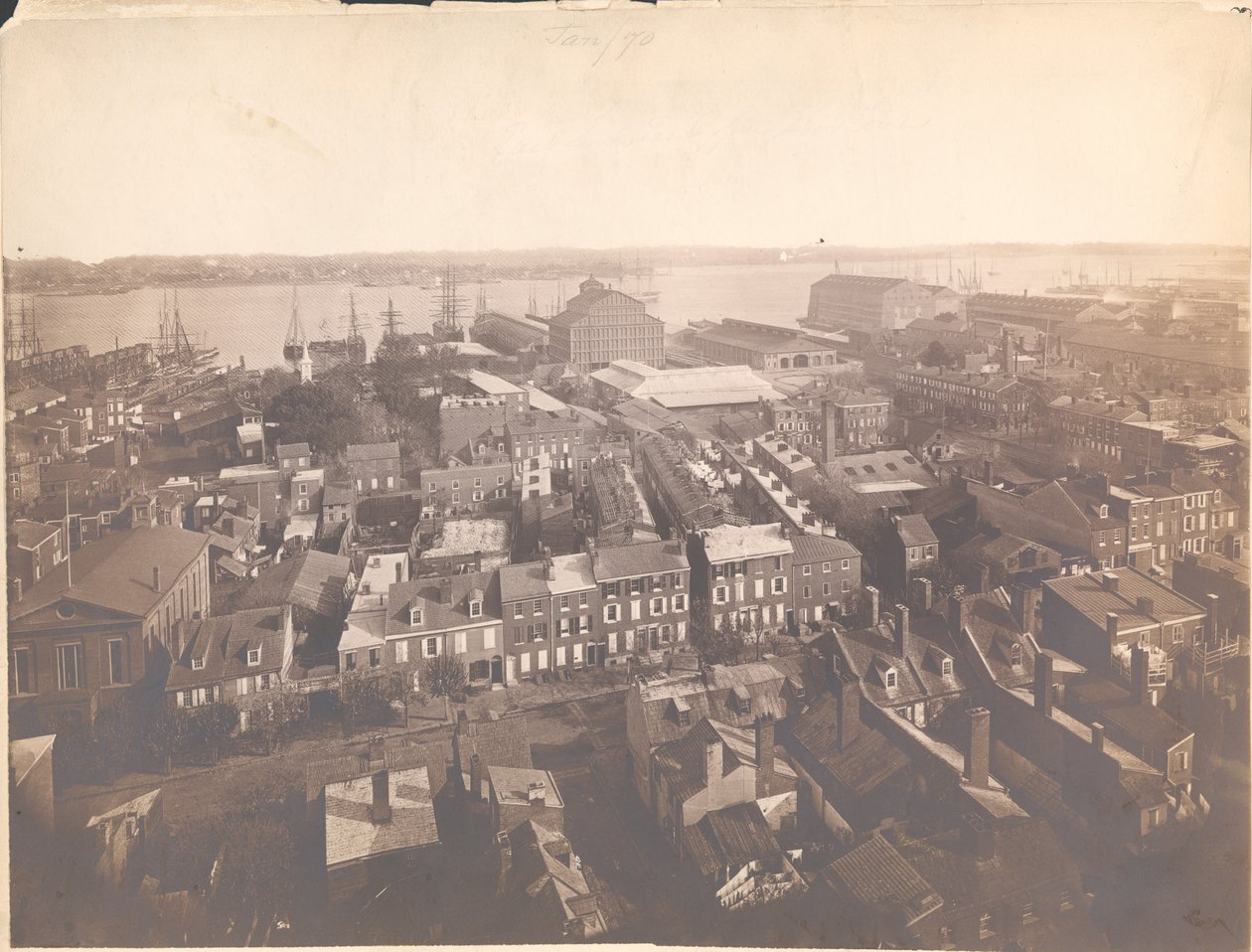 フィラデルフィアのパノラマ、東南西ビュー、1870 作： アメリカの写真家