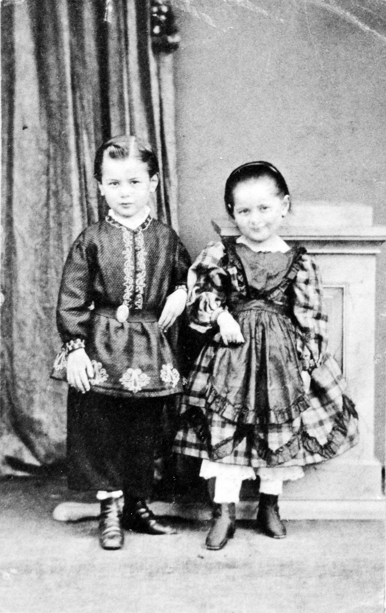 兄弟姉妹の肖像、1860年頃 作： アメリカの写真家