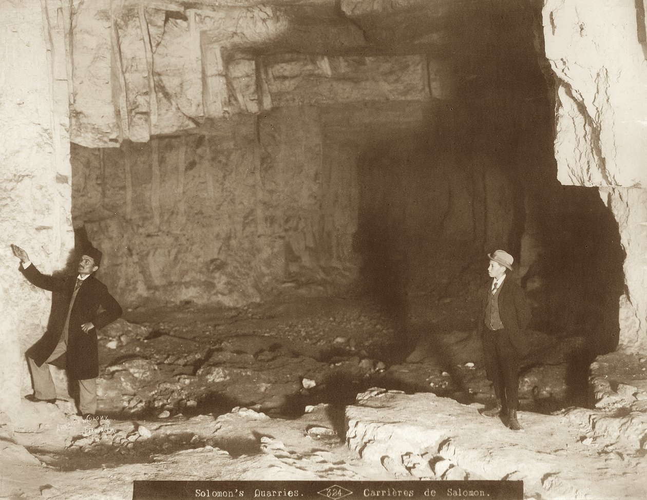 ゼデキアの洞窟、エルサレム、1898〜1911年 作： アメリカの写真家