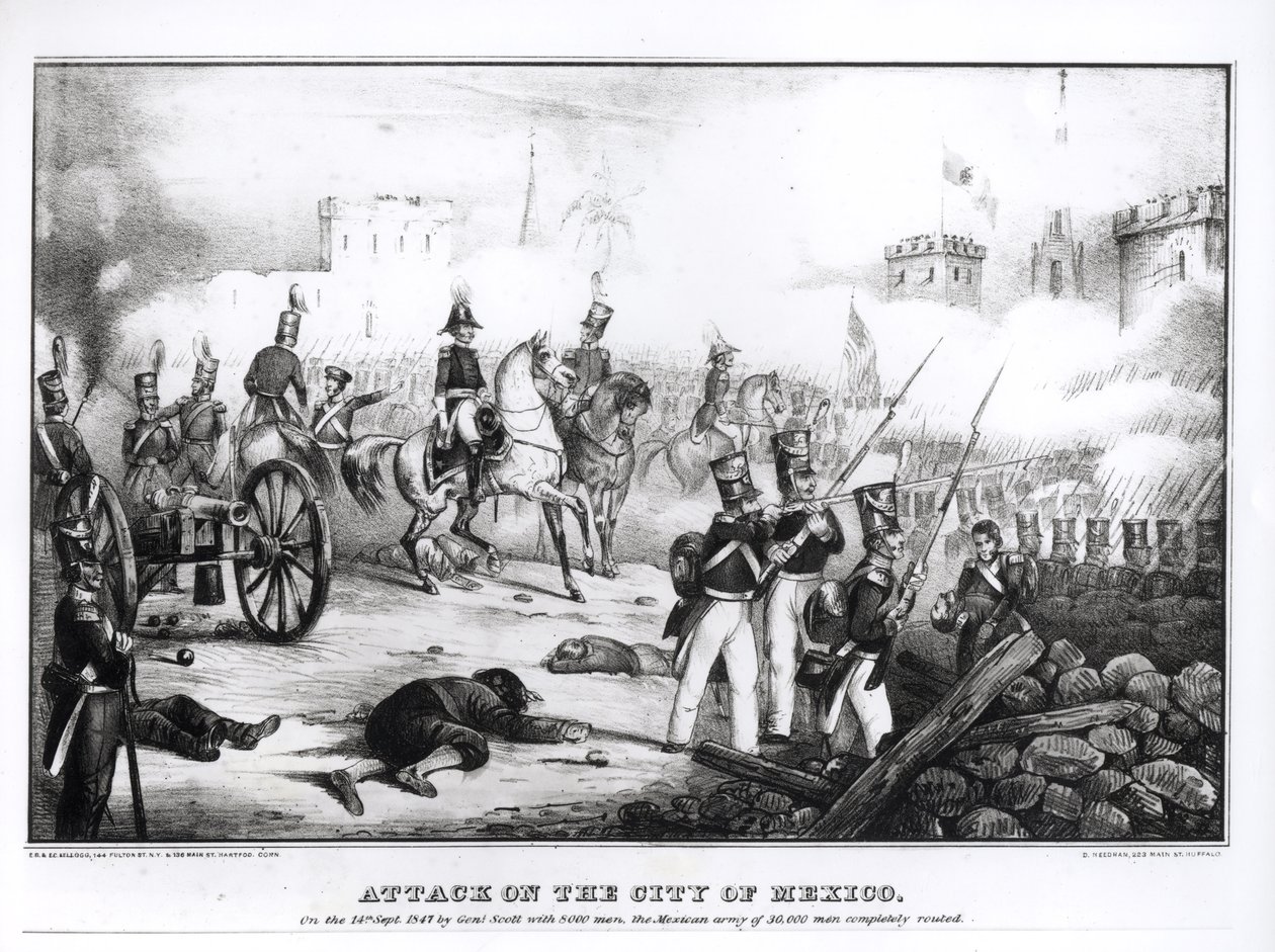 メキシコ市への攻撃、1847年9月14日 作： アメリカの学校