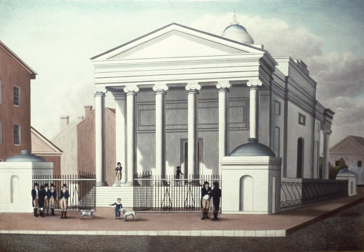 ペンシルバニア銀行、1804年頃 作： アメリカの学校