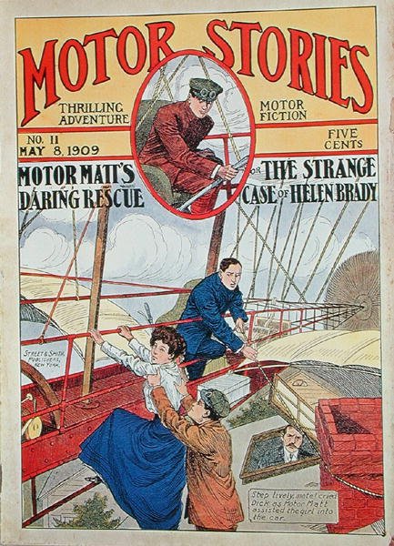 モーターストーリーの表紙イラスト、1909年5月8日 作： アメリカの学校