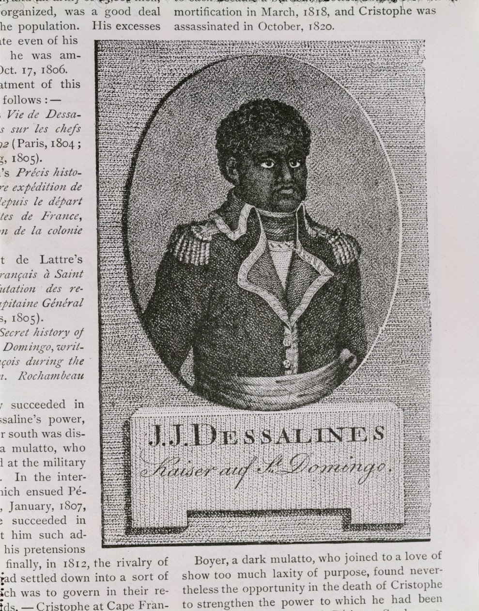 ジャン=ジャック・デサリンの肖像（c.1758-1806） 作： アメリカの学校