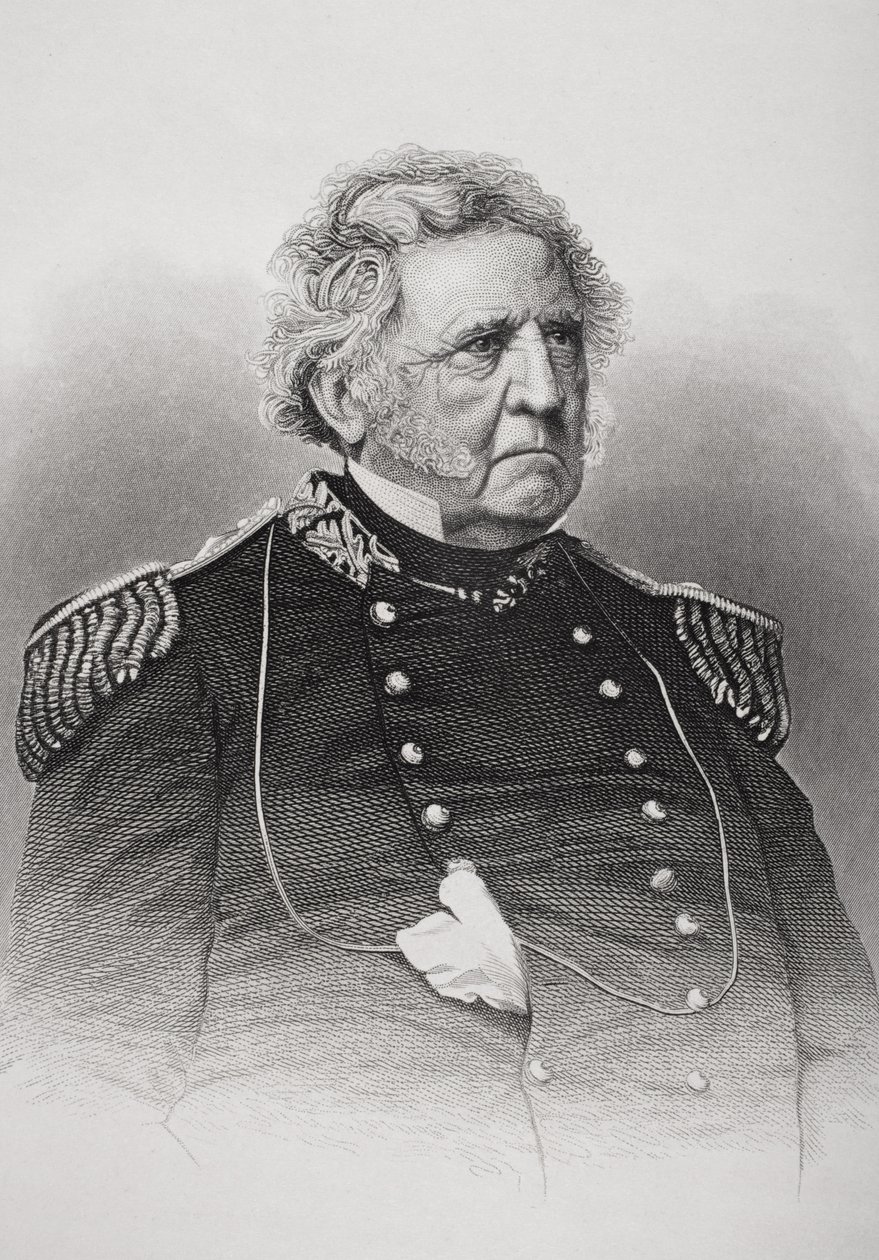 ウィンフィールド・スコットの肖像（1786-1866） 作： アメリカの学校