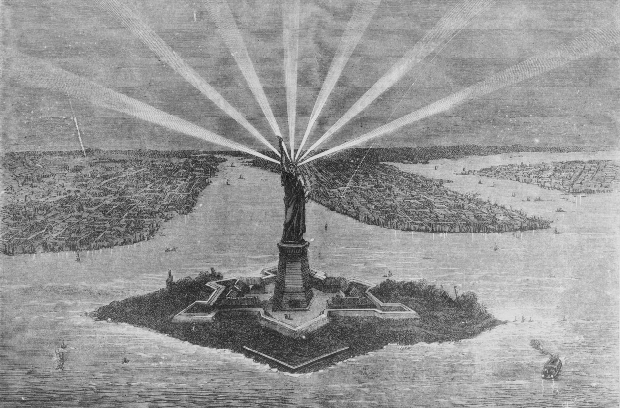 自由の女神、「グラフィック」より、1875年11月27日 作： アメリカの学校