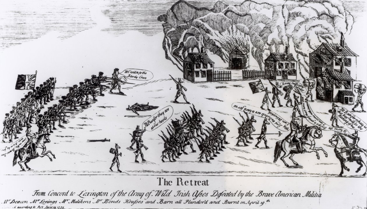 リトリート、1775年公開 作： アメリカの学校