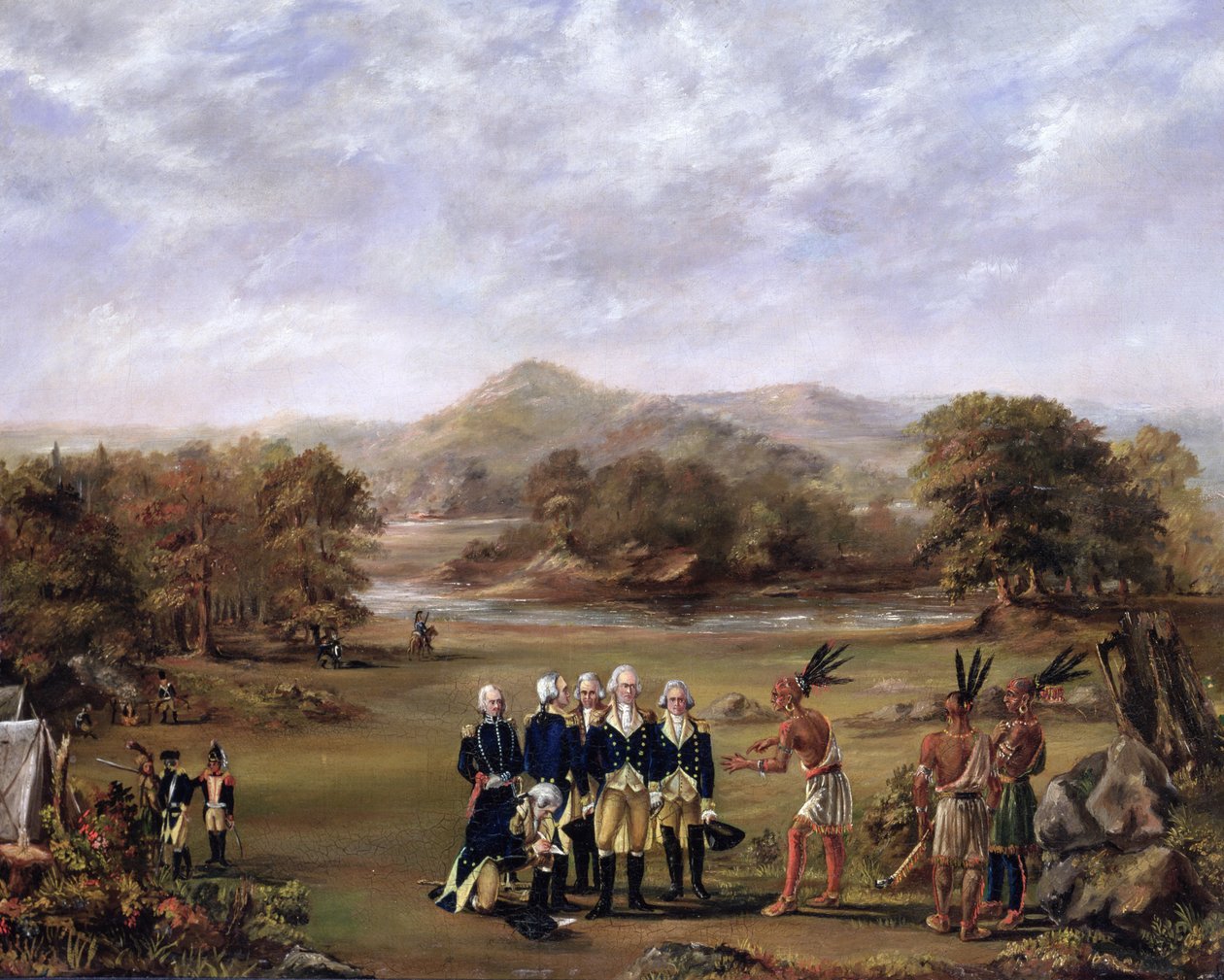 1795年8月3日、1805年のグリーンビル条約 作： アメリカの学校