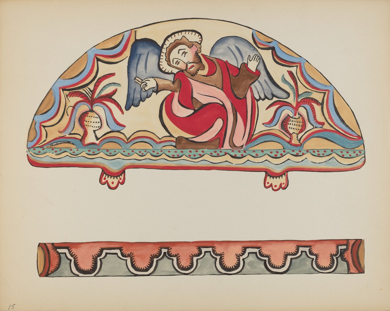 プレート 15: The Creation (Lunette): Portfolio "Spanish Colonial Designs of New Mexico" より 作： アメリカの20世紀