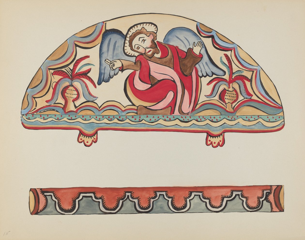 プレート 15: The Creation (Lunette): Portfolio "Spanish Colonial Designs of New Mexico" より 作： アメリカの20世紀