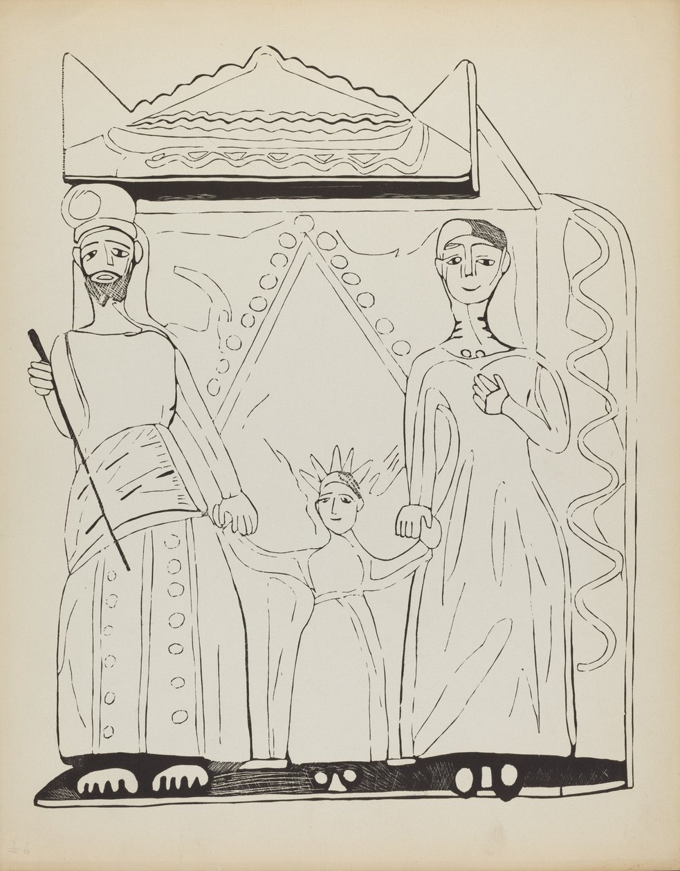 プレート 28: The Holy Family: Portfolio "Spanish Colonial Designs of New Mexico" より 作： アメリカの20世紀