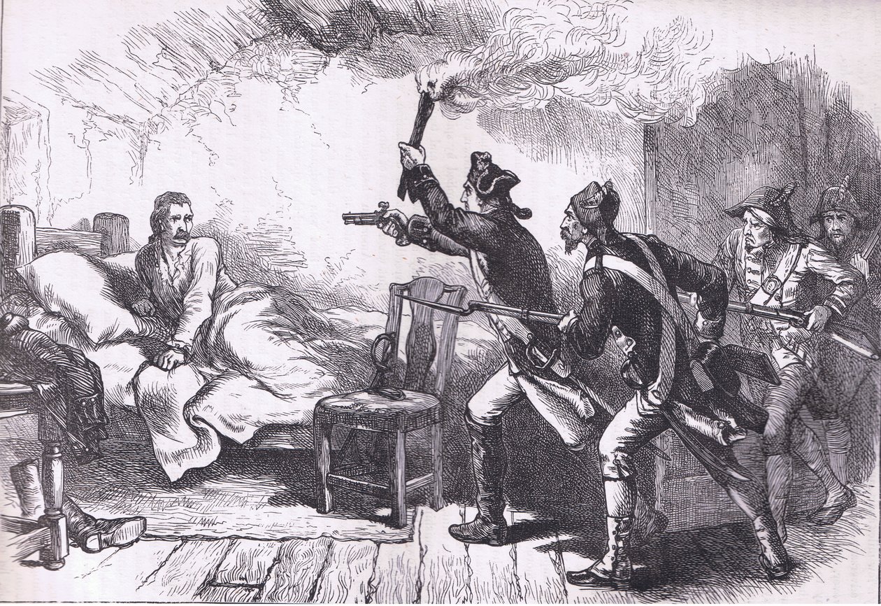 ウェストコット将軍の逮捕、1900年頃にCassell, Petter & Galpin社から出版されたCassells History of the United Statesに掲載されたイラスト(リトグラフ) 作： アメリカ英語学校