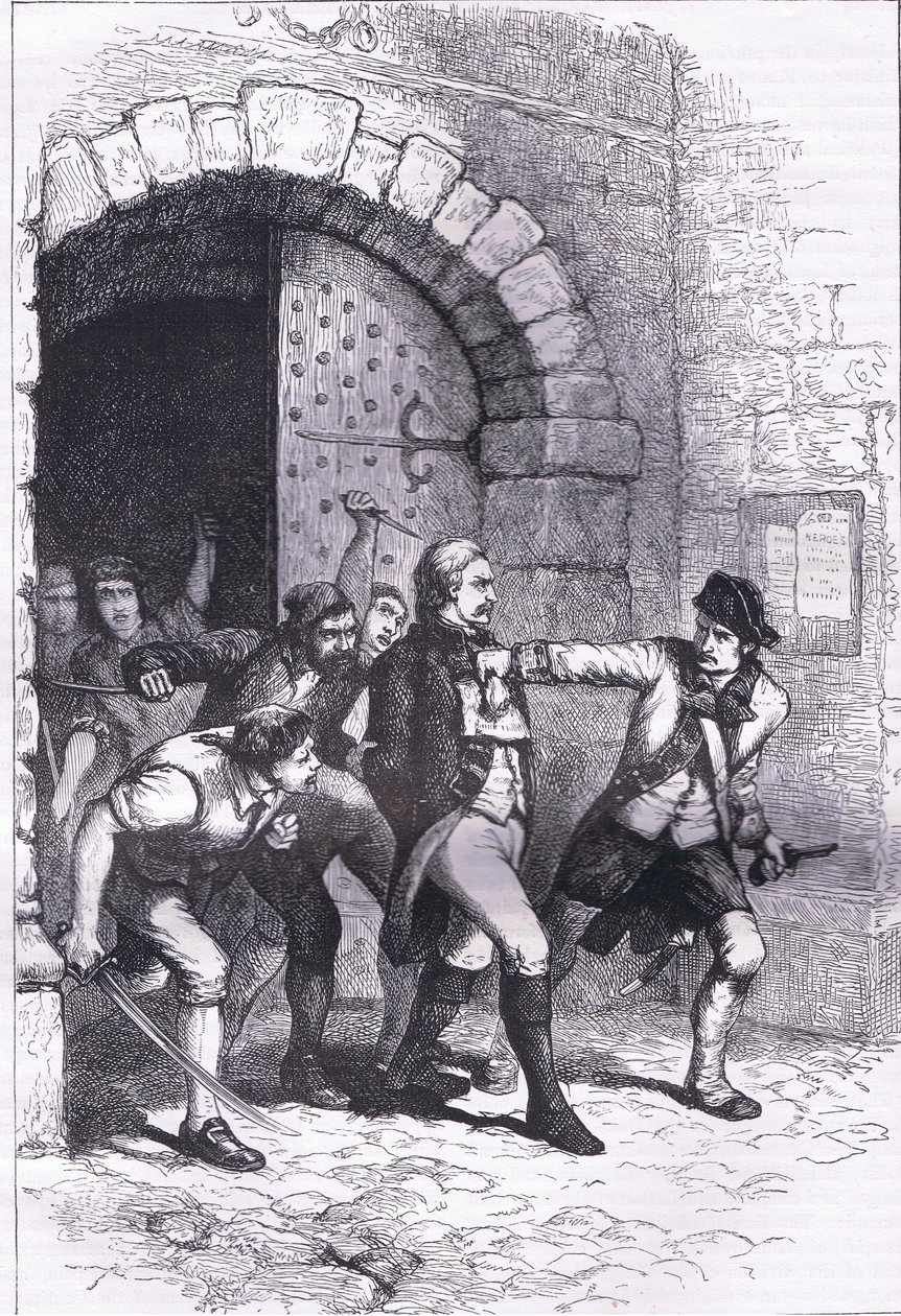1900年頃にCassell, Petter & Galpin社から出版された『Cassells History of the United States』に掲載されたイラスト（リトグラフ）。 作： アメリカ英語学校