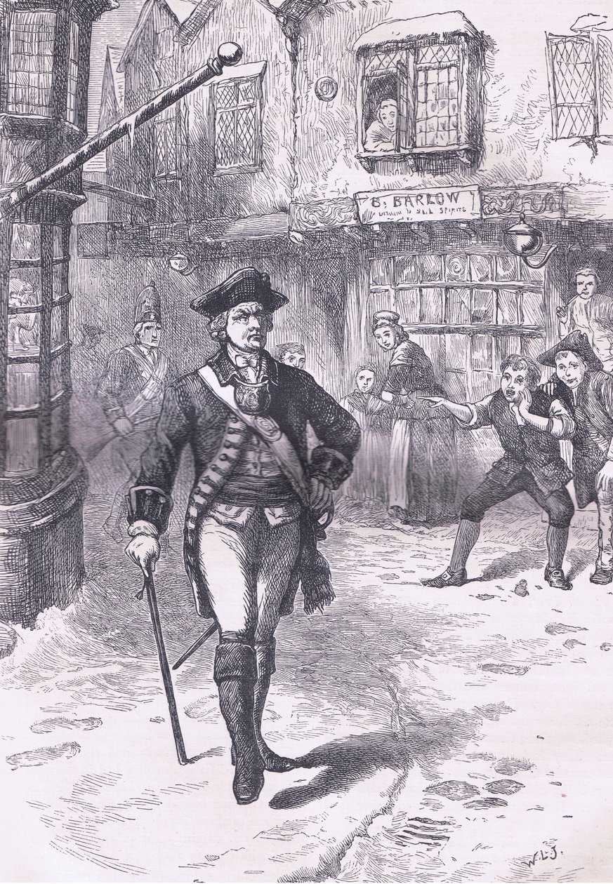 1900年頃にCassell, Petter & Galpin社から出版された『Cassells History of the United States』に掲載されたイラスト「The officer and the barber