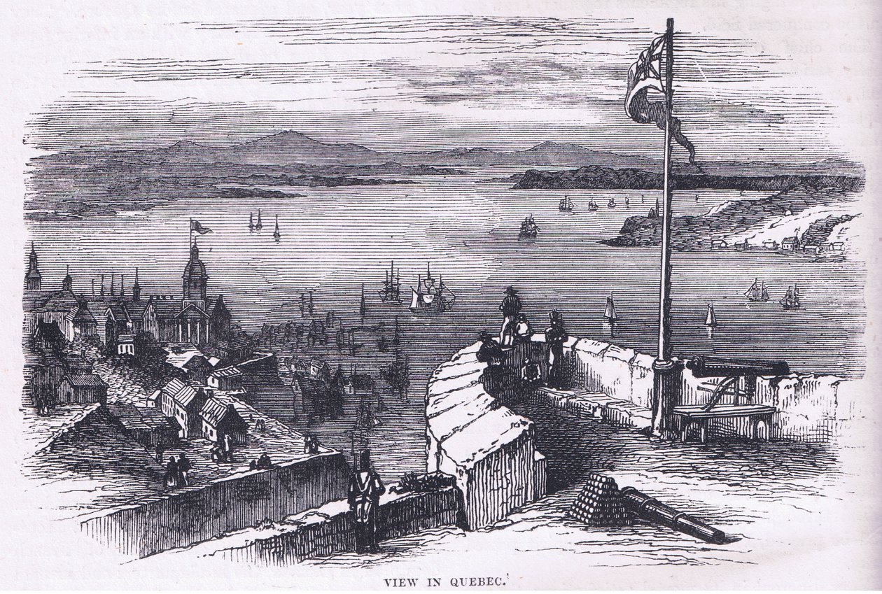 1900年頃にCassell, Petter & Galpin社から出版された『Cassells History of the United States』に掲載されたケベック州の景色（リトグラフ版 作： アメリカ英語学校
