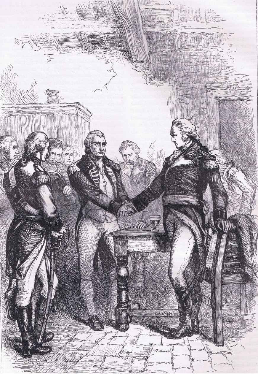 1900年頃、Cassell, Petter & Galpin社から出版されたCassells History of the United Statesに掲載されたワシントンのイラスト。 作： アメリカ英語学校