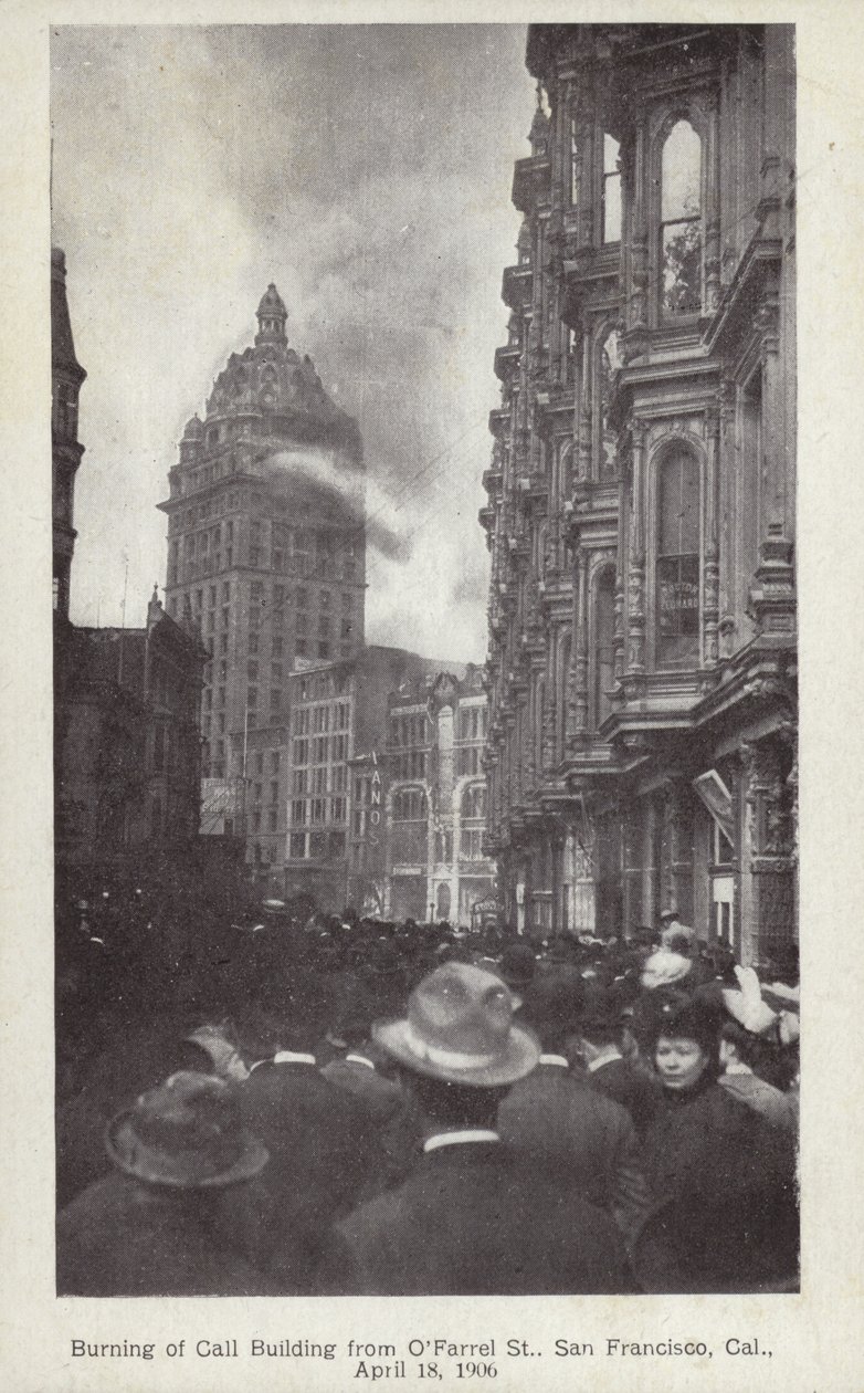 1906年サンフランシスコ地震の余波（モノクロ写真） 作： アメリカの写真家