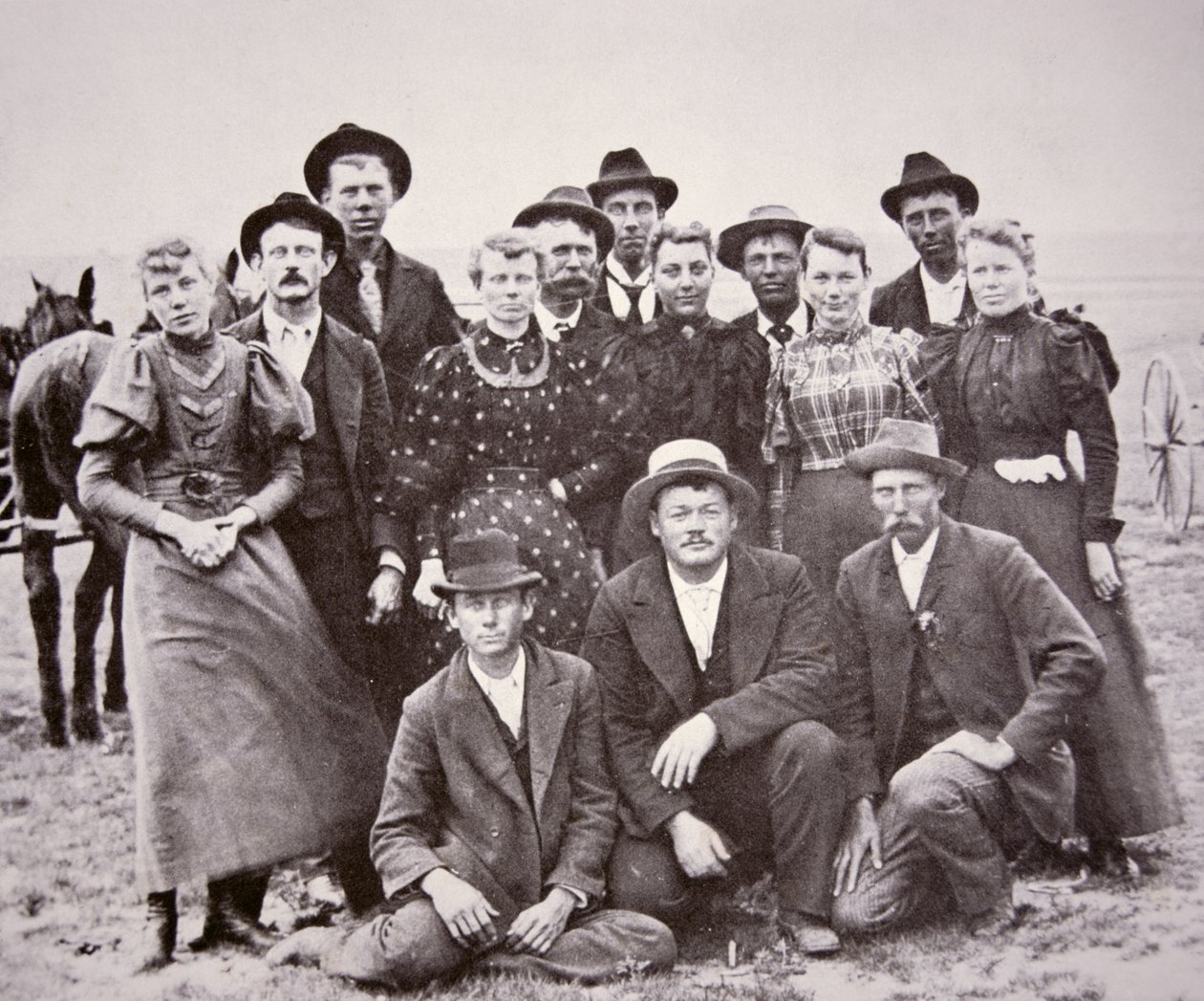 アメリカの開拓者たち、1850年頃（モノクロ写真 作： アメリカの写真家