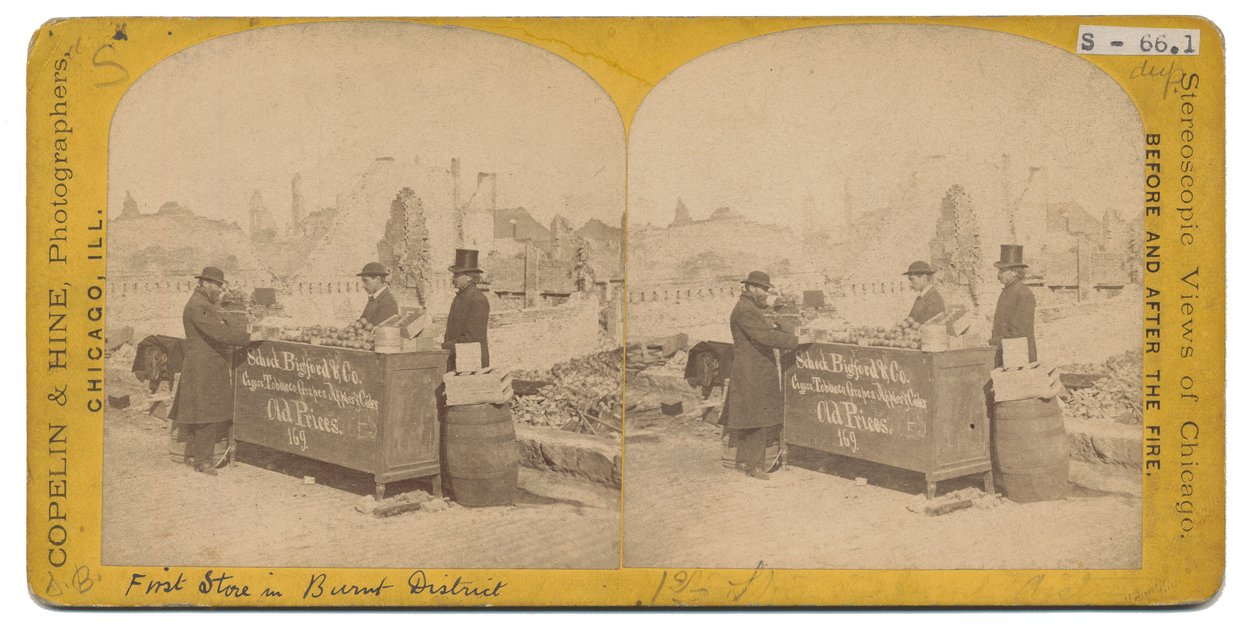 1871年のバーント地区の最初の店 作： アメリカの写真家
