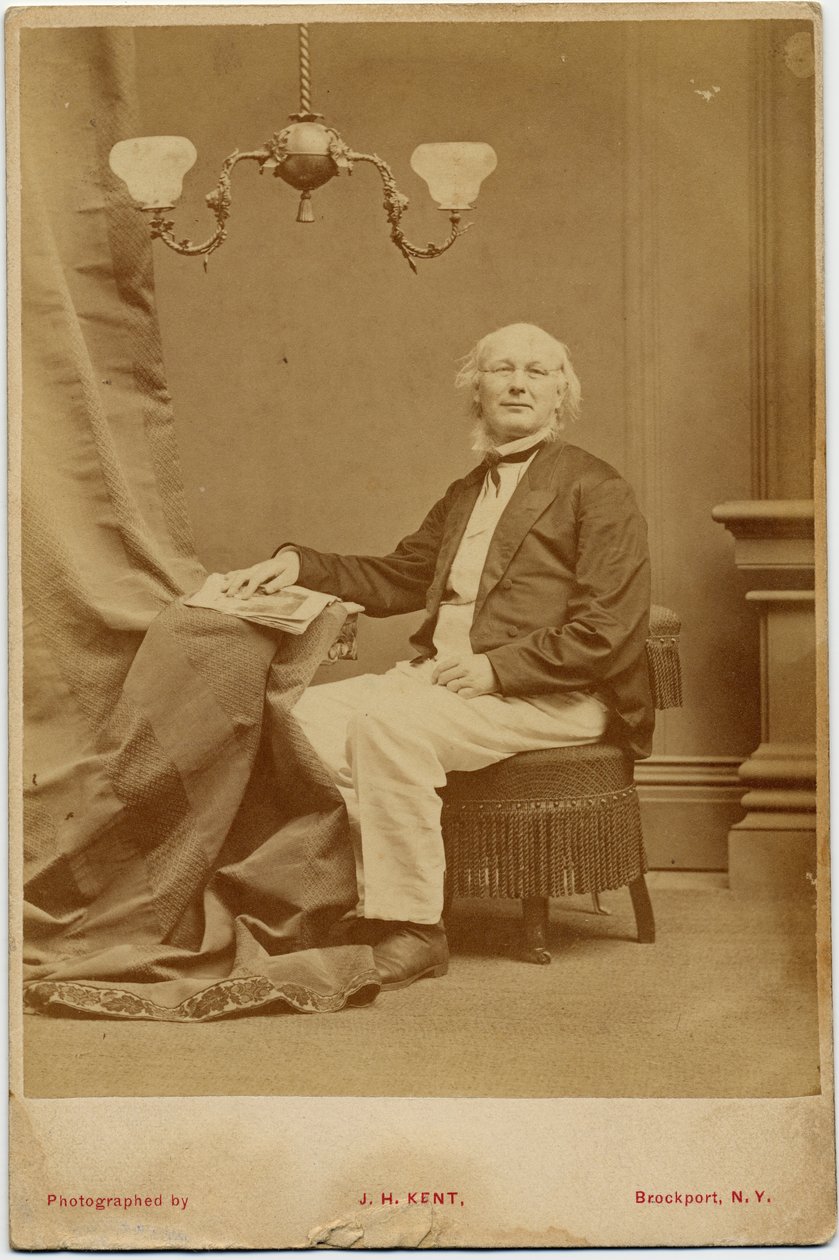 ホレスグリーリー（1811-72）、米国の政治家および新聞の編集者、写真JHケント、ブロックポート、ニューヨーク（アルブメン写真） 作： アメリカの写真家