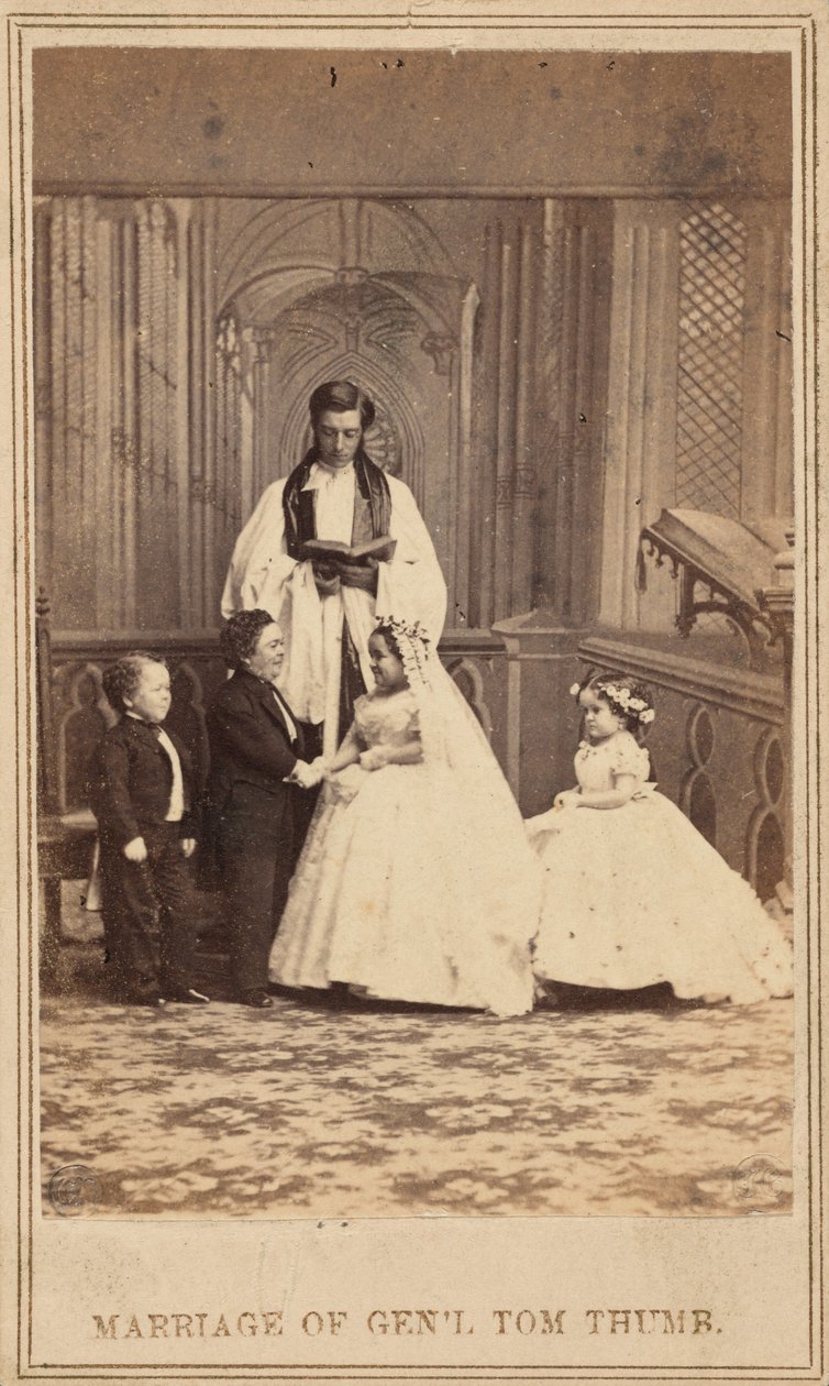 トム・サム将軍の結婚（1863年）（写真 作： アメリカの写真家