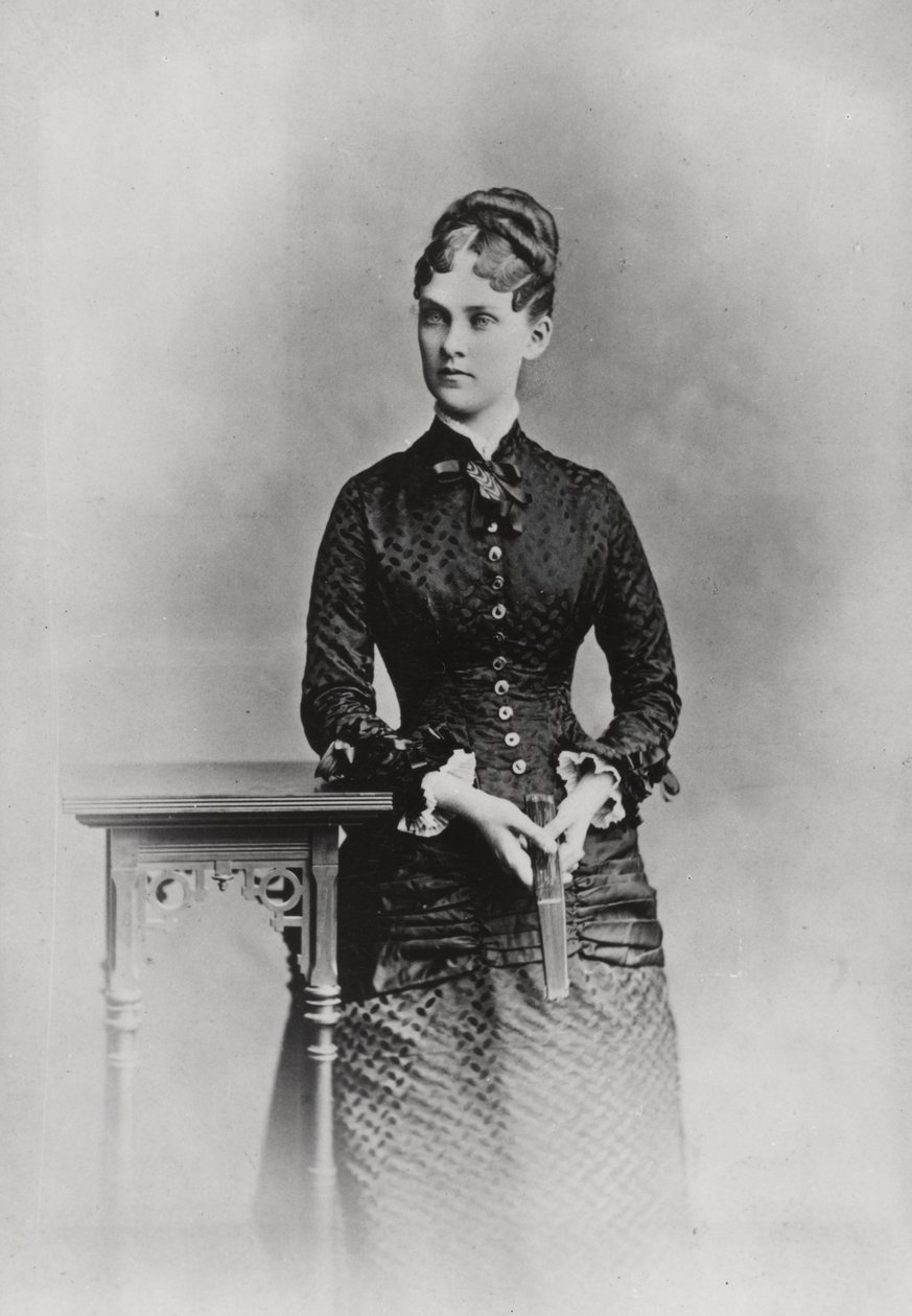 セオドア・ルーズベルト夫人、1882年頃（モノクロ写真 作： アメリカの写真家