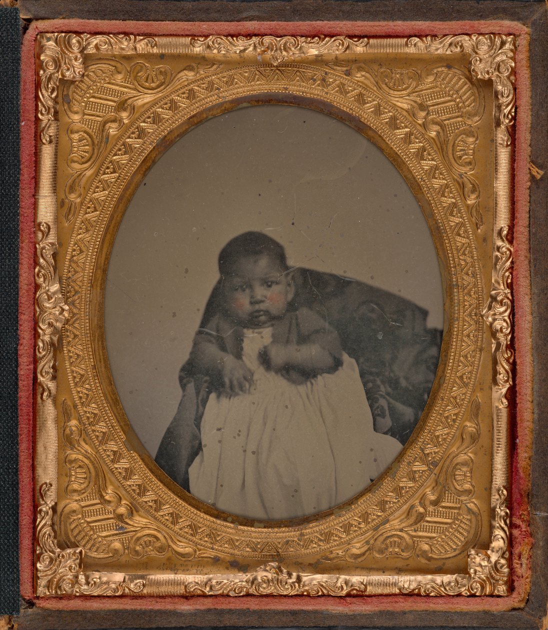 赤ちゃんの肖像,c.1860年（写真） 作： アメリカの写真家