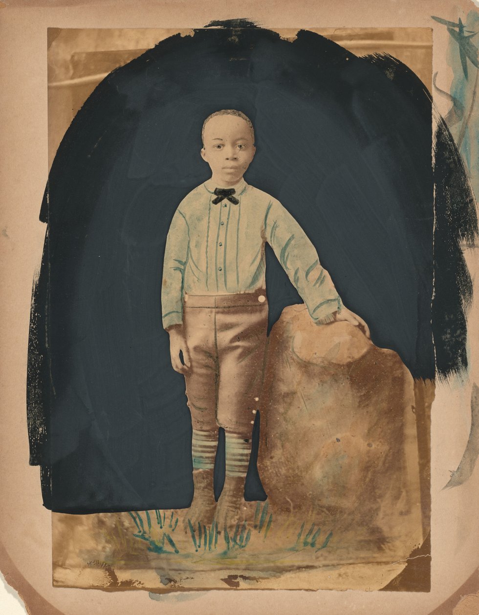 少年の肖像、1860年代（写真） 作： アメリカの写真家