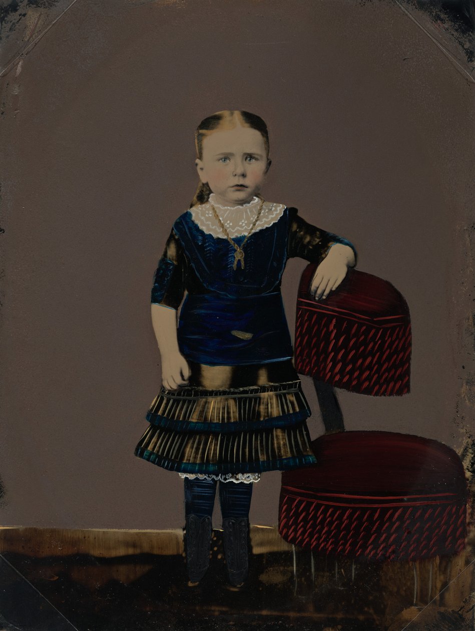 少女の肖像、1860年代（写真） 作： アメリカの写真家