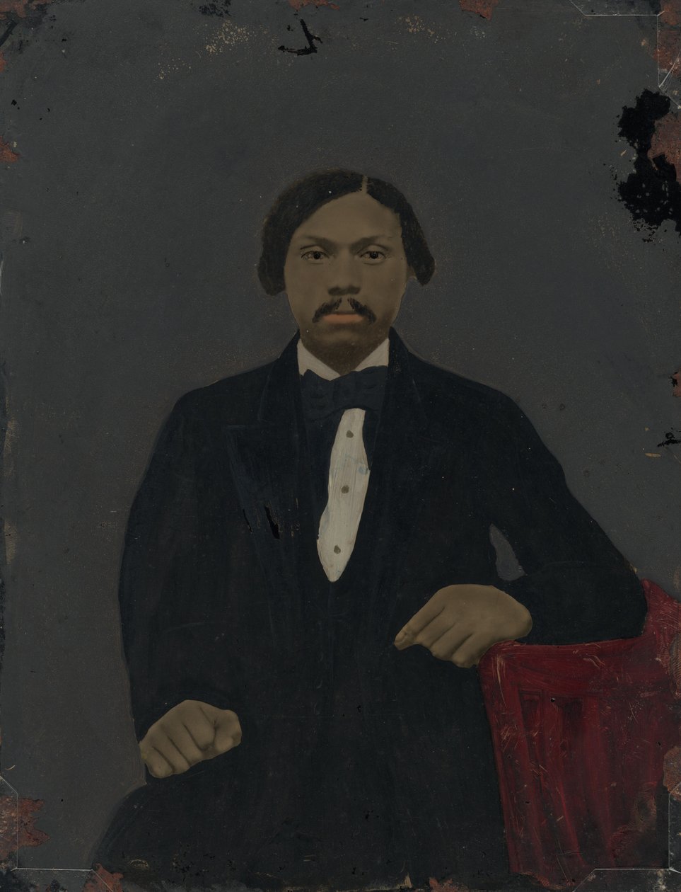 男の肖像、1860年代（写真） 作： アメリカの写真家