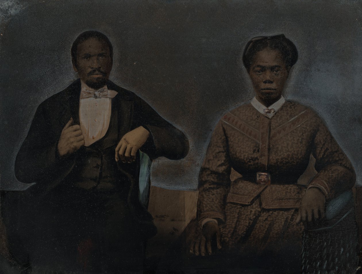 男女の肖像,1860年代（写真） 作： アメリカの写真家