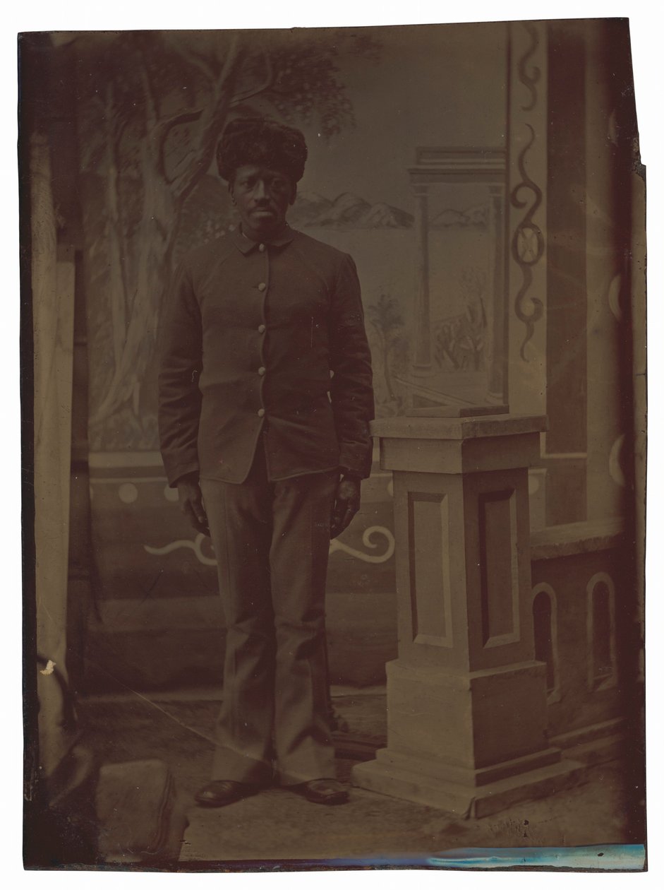 兵士の肖像,c.1880年（写真） 作： アメリカの写真家