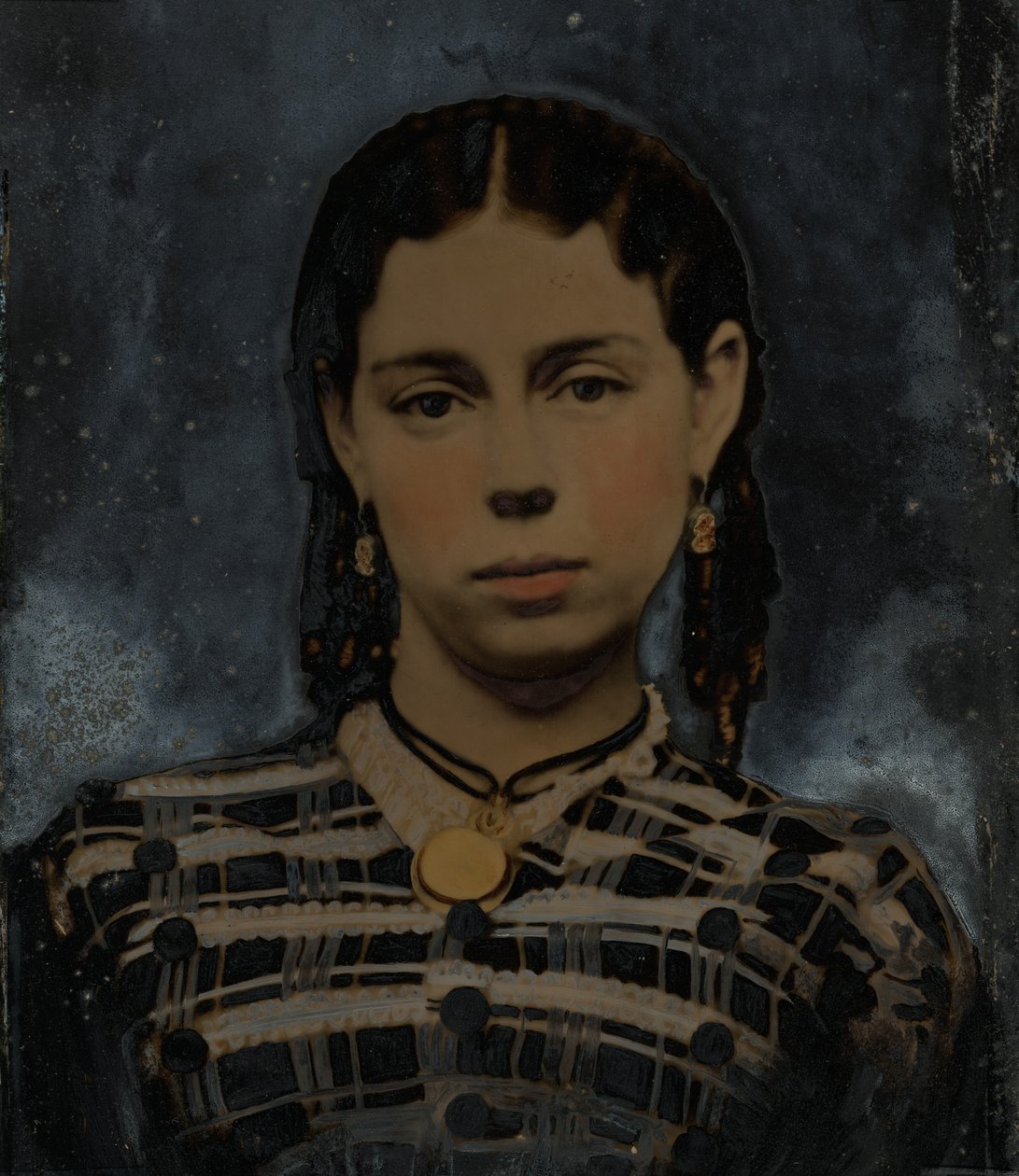 女性の肖像、1860年代（写真） 作： アメリカの写真家