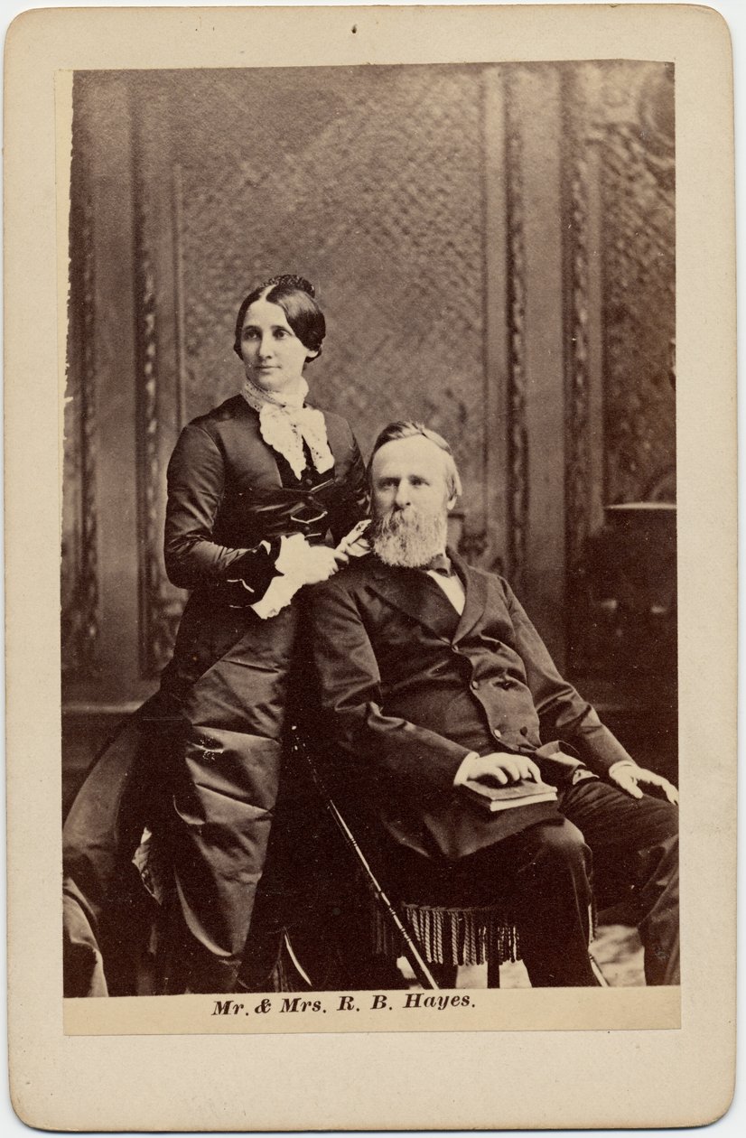 米国第19代大統領、ラザフォードバーチャードヘイズ（1822-93）と妻（ルーブウェア）、ルーシーウェアウェッブヘイズ（1831-89） 作： アメリカの写真家