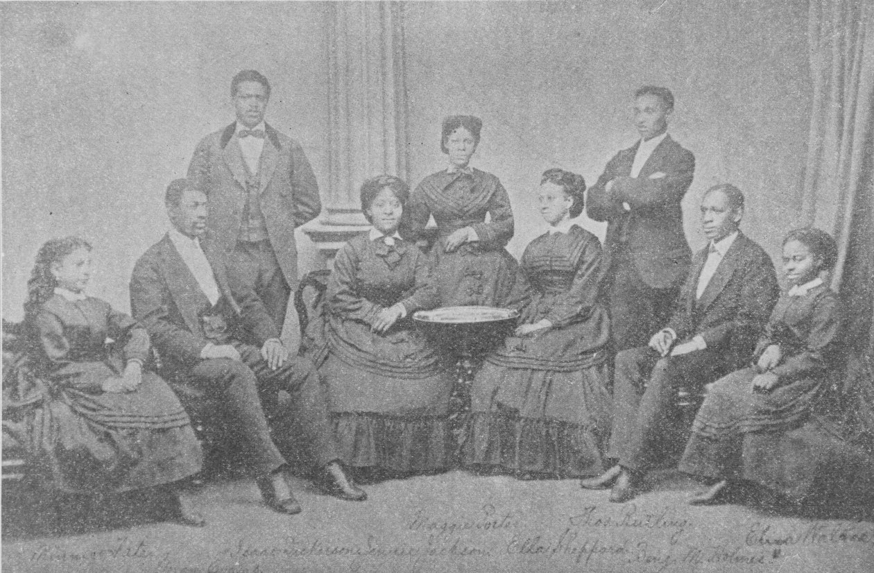 オリジナルのジュビリーシンガー、1870年代頃 作： アメリカの写真家