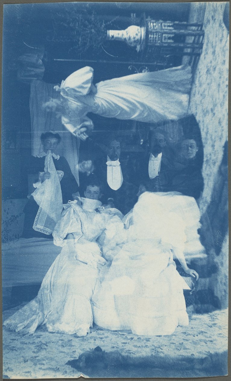 無題（室内にいる数人の二重露光）,1890年代（写真） 作： アメリカの写真家