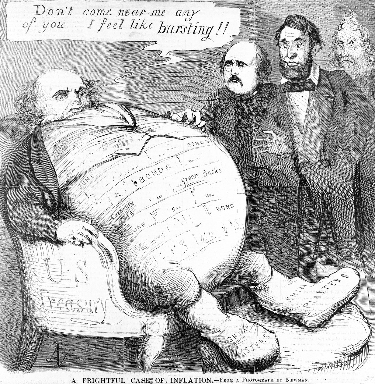 恐ろしいインフレ事件、1863年 作： アメリカの学校