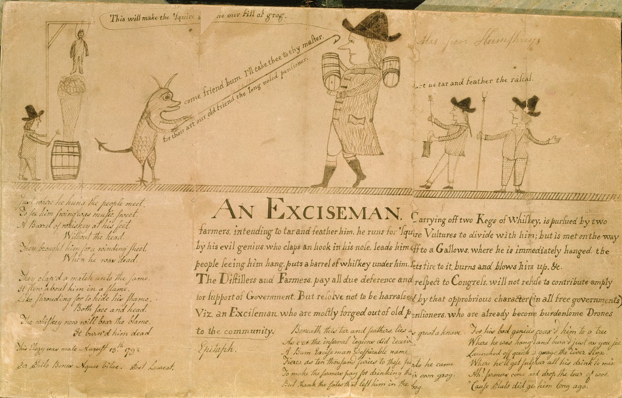 エクサイスマン、1790年頃（デッサン） 作： アメリカの学校