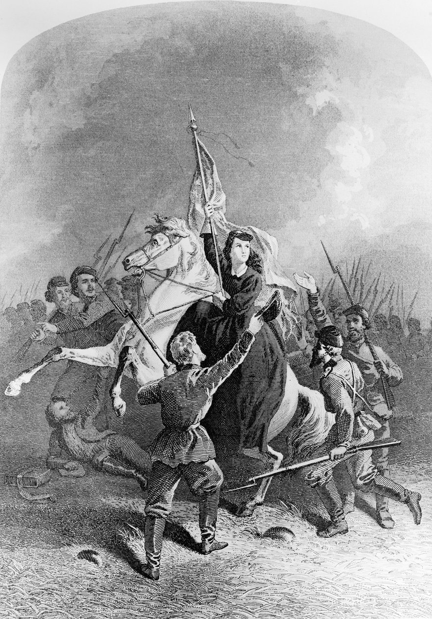 アニーエスリッジフック（1839-1913）南北戦争における女性の働きのイラスト 作： アメリカの学校